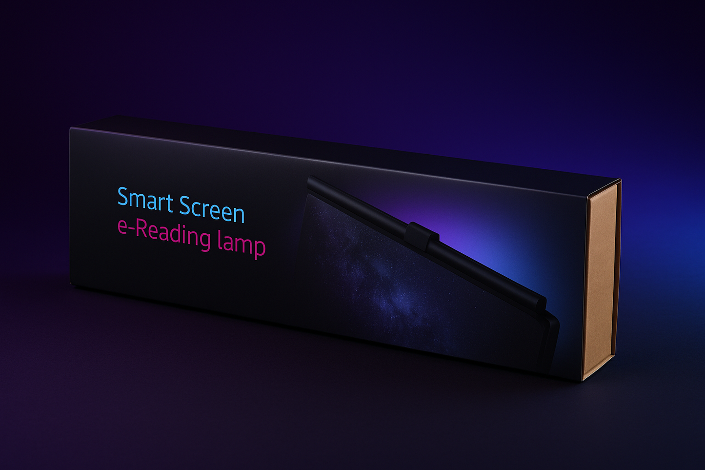 Graphic design of box packaging the LumeScape Monitor RGB Gaming Light Bar